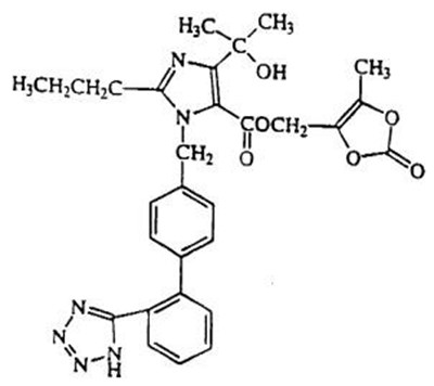 Image Of Structural Formula For Olmesartan Medoxomil (Chemical Structure 02)